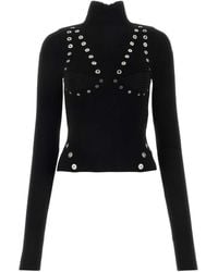 Off-White c/o Virgil Abloh - Viscose Blend Knitted Top - Lyst