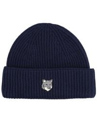 Maison Kitsuné - Beanie mit Fox Patch - Lyst