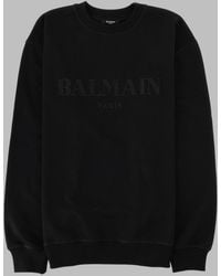 Balmain - Sweatshirt Embroidered Vintage Effect - Lyst