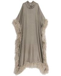 Gucci - Printed Silk Long Kaftan Dress - Lyst