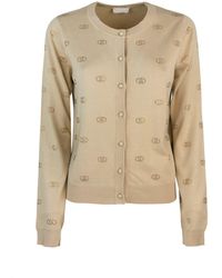 Liu Jo - Cardigan Con Logo E Strass - Lyst
