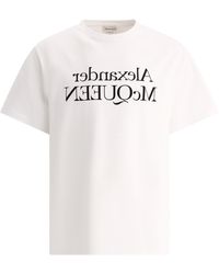 Alexander McQueen - Alexander Mc Queen Weerspiegelde Logo T -shirt - Lyst