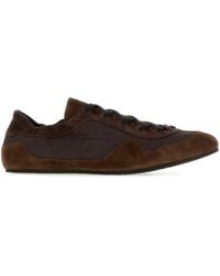 Cecilie Bahnsen - Fabric And Suede Sneaker - Lyst