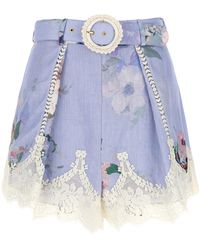 Zimmermann - Periwinkle Everley Shorts - Lyst