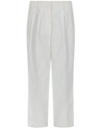 MICHAEL Michael Kors - Effortless Linen-Cotton Trousers - Lyst