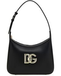 Dolce & Gabbana - Schwarze Kalbsleder-Logo-Tote-Tasche - Lyst