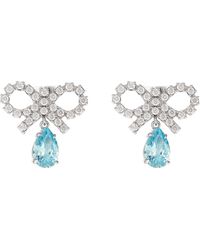 Self-Portrait - 'Micro Bow Droplet' Earrings - Lyst