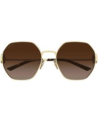 Gucci - Oversize Navigator Zonnebril - Lyst