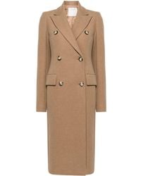 Sportmax - Abrigo de doble pecho de lana - Lyst