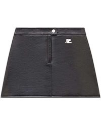 Courreges - Courregès Stretch Cotton A Line Mini Skirt - Lyst