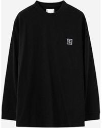 WOOYOUNGMI - Relaxed-Fit Cotton Sweater With Logo Accents - Lyst
