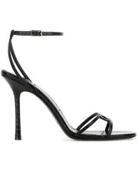 Jimmy Choo - Leather Leo 100 Sandals - Lyst