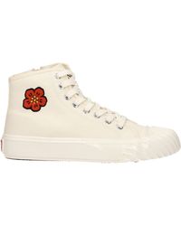 KENZO - Sneakers Mujer tela beige/crema - Lyst