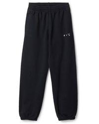 Off-White c/o Virgil Abloh - Off White Logo Patch Jogger Trousers - Lyst