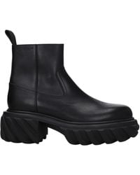 Off-White c/o Virgil Abloh - Off-weiße Stiefel Traktormotor Männer Haut schwarz - Lyst