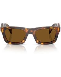 Prada - Zonnebril Prc06 S 14 L10 U Honing Schildpad/donkerbruin Dames Gepolariseerd - Lyst