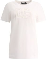 Dolce & Gabbana - T -Shirt mit Logo Patch - Lyst