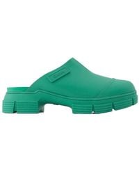 Ganni - Recycled Rubber Retro Mules - Lyst