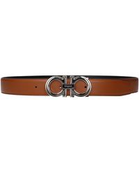 Ferragamo - Männer 's Ledergürtel braun/schwarz - Lyst