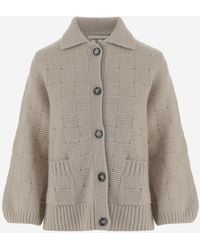 Allude - Cardigan Cashmere And Silk - Lyst