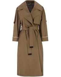 Max Mara - Mtcutrench Trenchcoat Van Waterafstotende Keperstof - Lyst