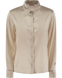 Peserico - Camisa de crepe de seda peserica - Lyst