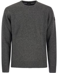 Paul & Shark - Woll Crew Neck mit Arm Patch - Lyst