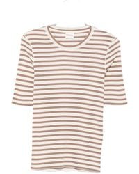 Closed - Cotton Blend Striped T-Shirt - Lyst