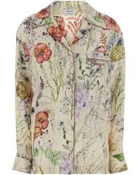 McQueen - Printed Crepe Shirt - Lyst