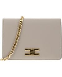 Elisabetta Franchi - Shoulder Bag With Gold Swivel Logo - Lyst