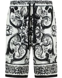 Dolce & Gabbana - Silk Shorts - Lyst