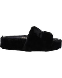 Stella McCartney - Stella Mc Cartney Damess Loafers En Klompen Eco Bont Zwart - Lyst