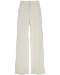 Fendi - White Cotton Pant - Lyst