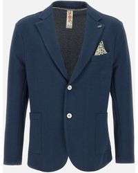 Bob - Mick480 Blazer Di Cotone Tratto Blu - Lyst