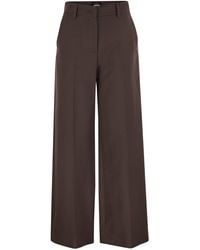 Weekend by Maxmara - Weekend Max Mara Ballo Technical Cotton Palazzo Trousers - Lyst