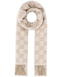 Gucci - Embroidered Cashmere Reversible Scarf - Lyst