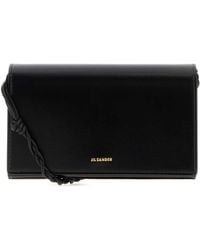 Jil Sander - Black Leather Tangle Wallet - Lyst