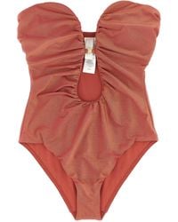 Zimmermann - 'Rhiannon Deep Plunge' One-Piece Swimsuit - Lyst