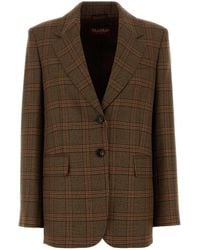 MM STUDIO - Embroidered Wool Blazer - Lyst