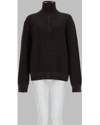 Maison Margiela - Wool Quarter-Zip Jumper Jumpers - Lyst