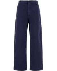 Miu Miu - Blue Gabardine Pant - Lyst