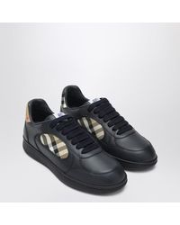 Burberry - Leather And Check Sneaker Terrace - Lyst