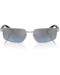 Prada - Zonnebril Psb54 S 1 Bc11 A Red Line Zilver/blauw Gespiegeld Zilver Heren - Lyst