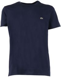 Lacoste - Camiseta azul marino y camisa con cuello alto - Lyst