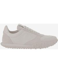 Jil Sander - Satin-Effect Nylon Sneakers With Suede Trim And Rubber Sole - Lyst