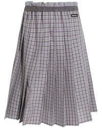 Miu Miu - Gonne Check - Lyst
