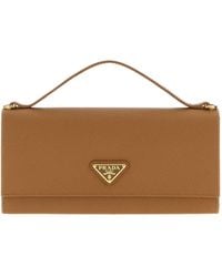 Prada - Camel Leather Wallet - Lyst