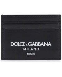 Dolce & Gabbana - Titular de la tarjeta de cuero del logo de - Lyst