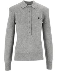 ROTATE BIRGER CHRISTENSEN - Regular-Fit Wool-Blend Polo Shirt - Lyst