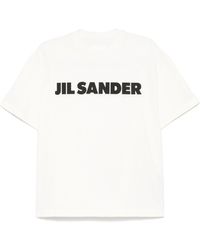 Jil Sander - T-Shirt Met Logoprint - Lyst